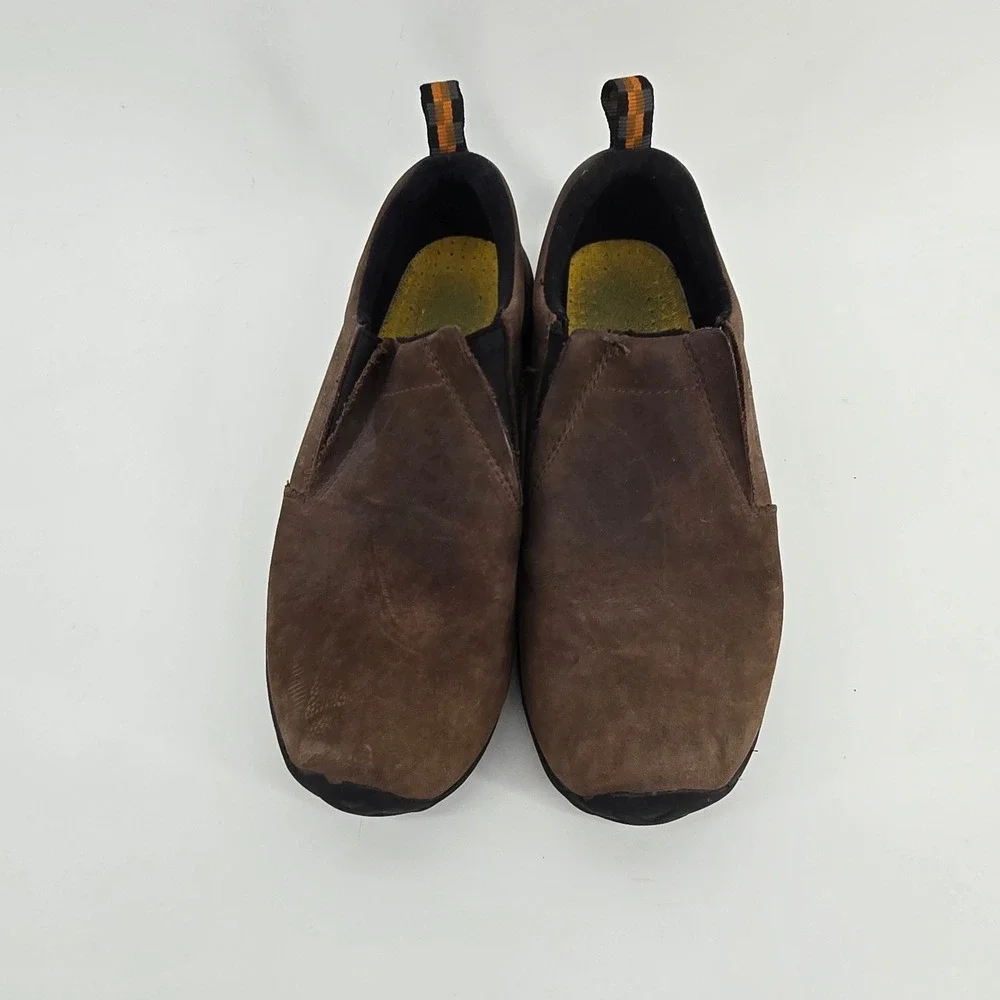 Merrell Jungle Moc Brown Suede Slip On Hiking Shoes Kids Size 6